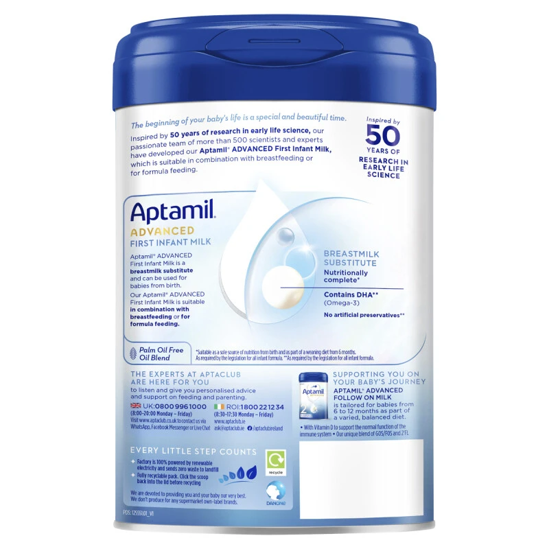 Aptamil Advanced 1 First Baby Milk Formula Powder From Birth 4 Aptamil Advanced 1 First Baby Milk Formula Powder From Birth - Image 2