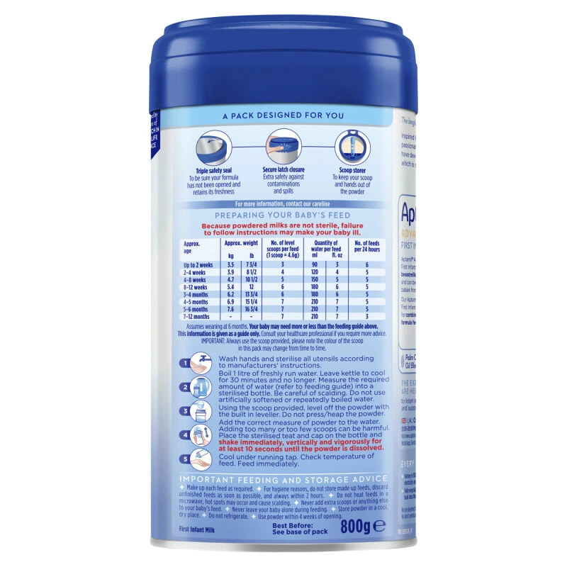 Aptamil Advanced 1 First Baby Milk Formula Powder From Birth 5 Aptamil Advanced 1 First Baby Milk Formula Powder From Birth - Image 3
