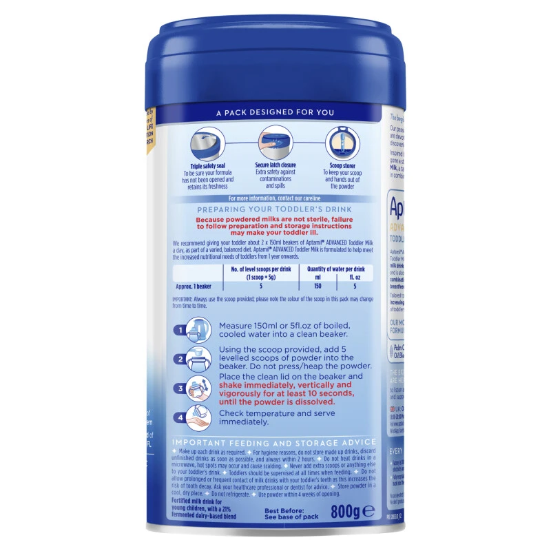 Aptamil Advanced 3 Toddler Milk Formula Powder 1-3 Years 4 Aptamil Advanced 3 Toddler Milk Formula Powder 1-3 Years - Image 2