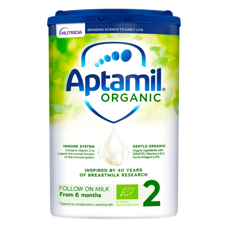 Aptamil Organic 2 Follow On Baby Milk Formula Powder 6-12 Months 3 Aptamil Organic 2 Follow On Baby Milk Formula Powder 6-12 Months