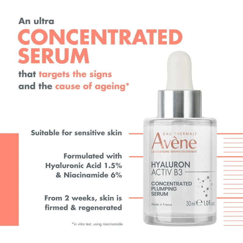 Avène Avene Hyaluron Activ B3 Concentrated Plumping Serum 4 Avène Avene Hyaluron Activ B3 Concentrated Plumping Serum - Image 2