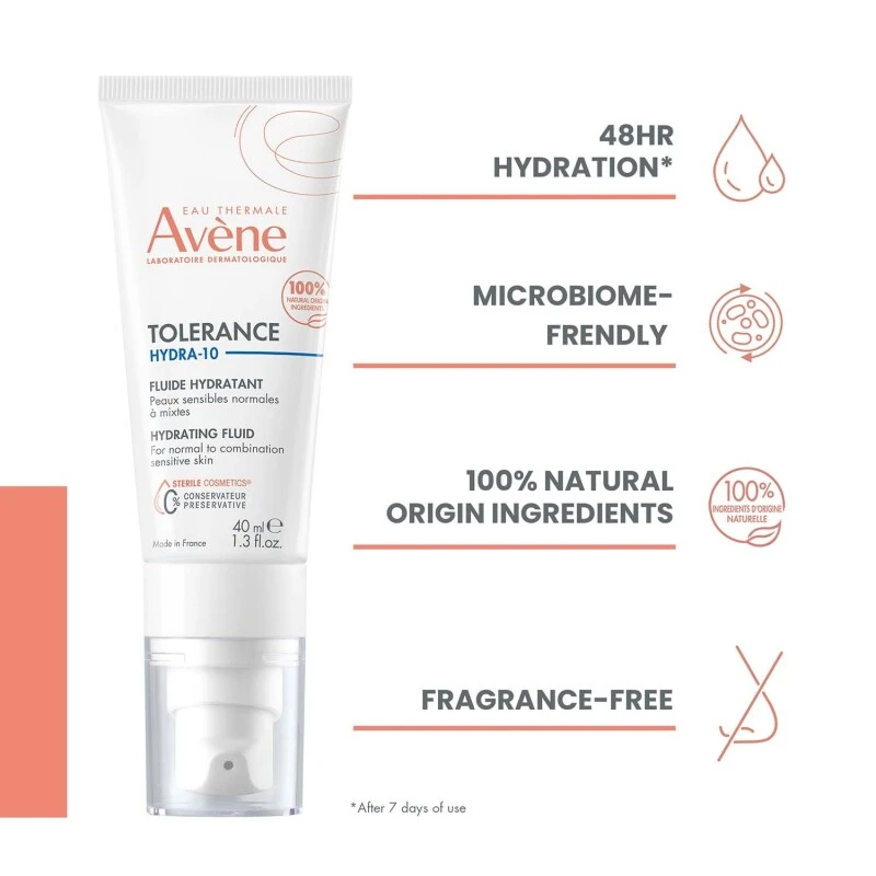 Avène Avene Tolerance Hydra-10 Moisturising Fluid 4 Avène Avene Tolerance Hydra-10 Moisturising Fluid - Image 2