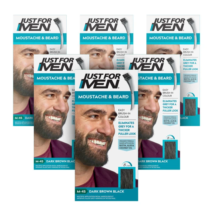 Just For Men Moustache & Beard Dark Brown Hair Dye M-45 3 Just For Men Moustache & Beard Dark Brown Hair Dye M-45