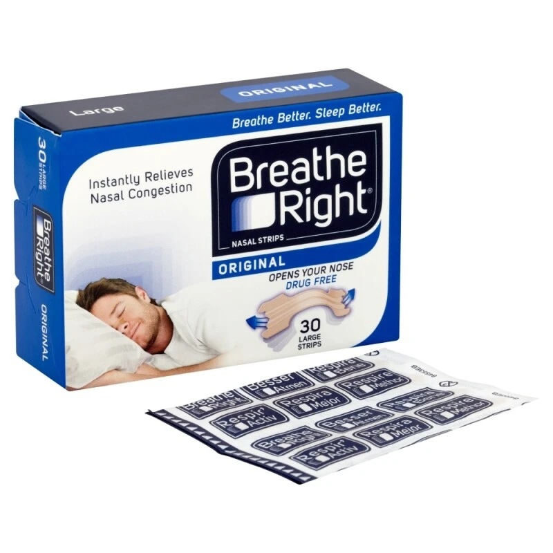 Breathe Right Congestion Relief Nasal Strips Original Large 5 Breathe Right Congestion Relief Nasal Strips Original Large - Image 3