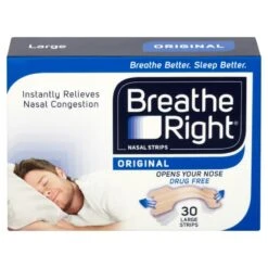 Breathe Right Nasal Strips Original Large 6 Breathe Right Nasal Strips Original Large -Health Care Store Breathe Right Nasal Strips Original Large Triple Pack 1