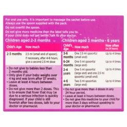 Calpol Infant Strawberry Suspension Sachets -Health Care Store Calpol Infant Strawberry Suspension Sachets Triple Pack 2