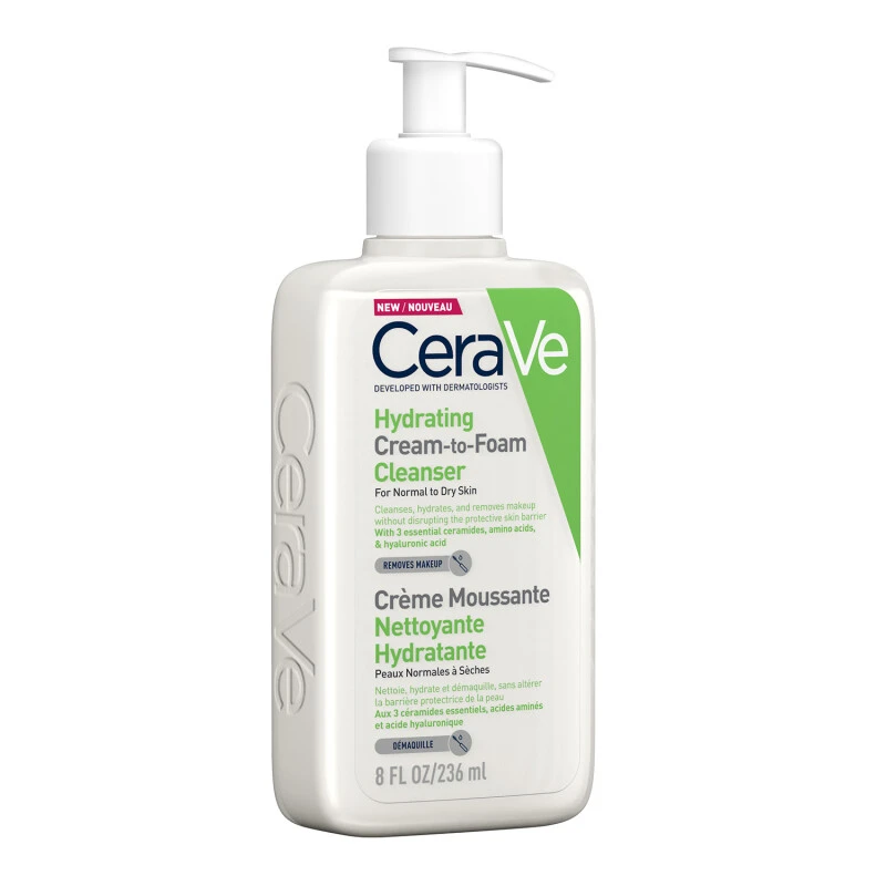 CeraVe Hydrating Cream To Foam Cleanser For Face & Body 5 CeraVe Hydrating Cream To Foam Cleanser For Face & Body - Image 3