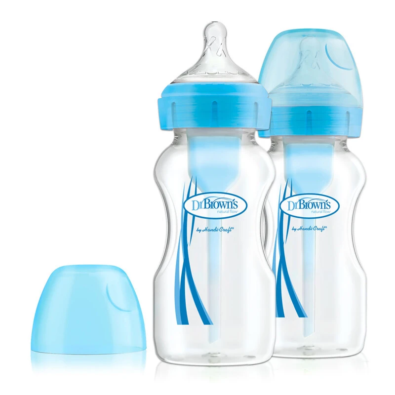 Dr Brown's Options+ Anti-Colic Bottles Blue 4 Dr Brown's Options+ Anti-Colic Bottles Blue - Image 2