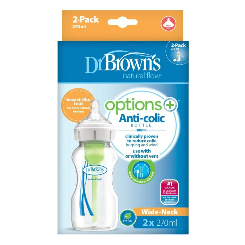 Dr Brown's Options+ Anti-Colic Bottles Twin Pack 4 Dr Brown's Options+ Anti-Colic Bottles Twin Pack - Image 2
