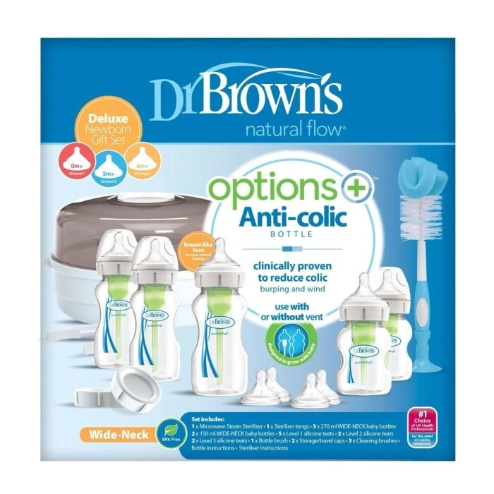 Dr Brown's Options+ Anti-Colic Newborn Gift Set 3 Dr Brown's Options+ Anti-Colic Newborn Gift Set