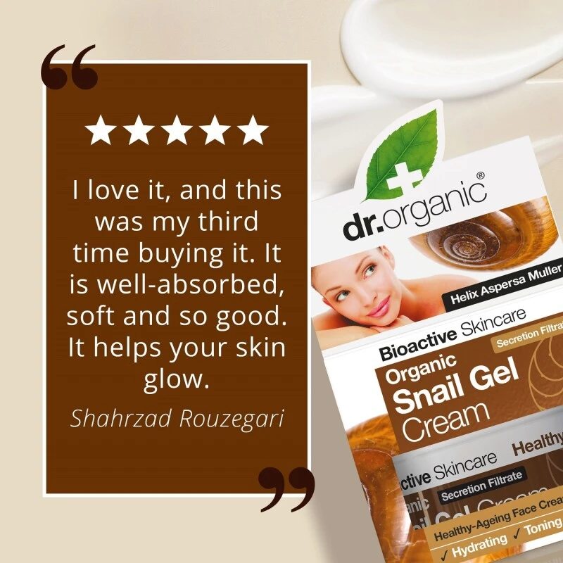 Dr Organic Snail Gel Cream 7 Dr Organic Snail Gel Cream - Image 5