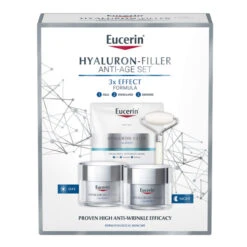 Eucerin Hyaluron-Filler Anti-Ageing Face Cream 3 Step Regime Gift Set With Hyaluronic Acid