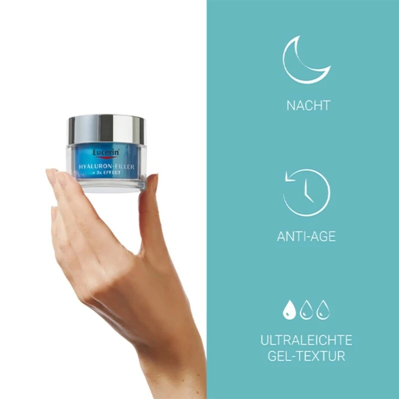 Eucerin Hyaluron-Filler Moisture Booster Night Gel 4 Eucerin Hyaluron-Filler Moisture Booster Night Gel - Image 2