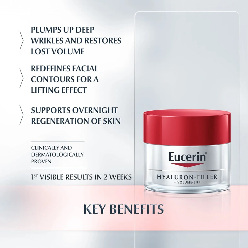 Eucerin Hyaluron-Filler + Volume Lift Anti-Age Night Cream 4 Eucerin Hyaluron-Filler + Volume Lift Anti-Age Night Cream - Image 2