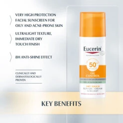 Eucerin Oil Control Sun-Gel Cream Dry Touch SPF50 7 Eucerin Oil Control Sun-Gel Cream Dry Touch SPF50 -Health Care Store Eucerin Oil Control Sun Gel Cream Dry Touch SPF50 1 2