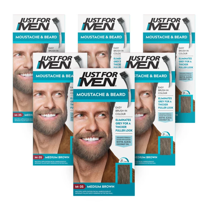 Just For Men Moustache & Beard Medium Brown Hair Dye M-35 3 Just For Men Moustache & Beard Medium Brown Hair Dye M-35
