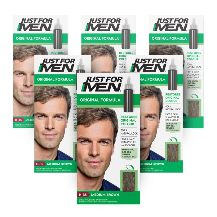 Just For Men Original Formula Medium Brown Hair Dye H-35 3 Just For Men Original Formula Medium Brown Hair Dye H-35