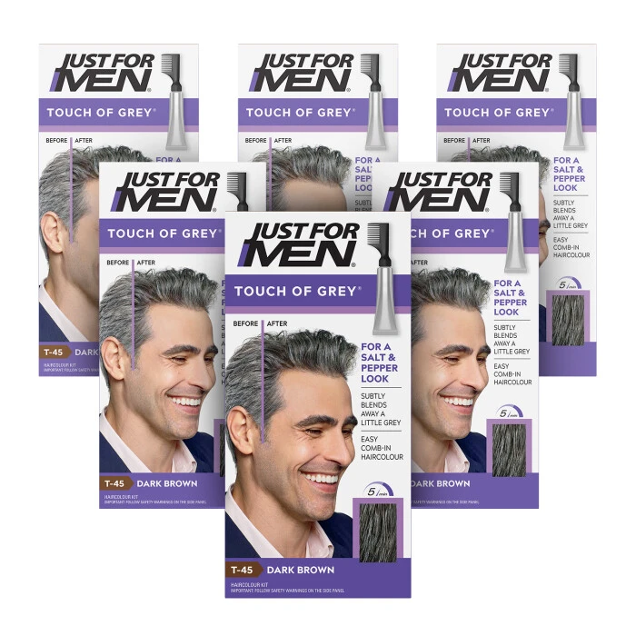 Just For Men Touch Of Grey Hair Dye Dark Brown T-45 3 Just For Men Touch Of Grey Hair Dye Dark Brown T-45