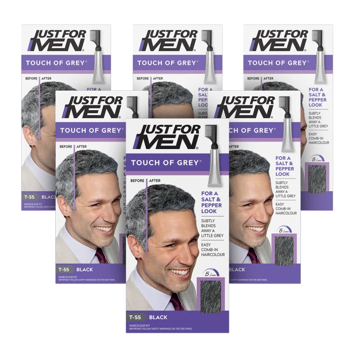 Just For Men Touch Of Grey Hair Dye Black T-55 3 Just For Men Touch Of Grey Hair Dye Black T-55