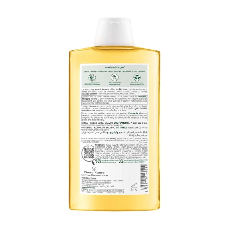 Klorane Camomile Shampoo 4 Klorane Camomile Shampoo - Image 2