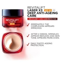 L'Oreal Paris Revitalift Laser Renew Anti-Ageing Cream SPF20 -Health Care Store LOreal Paris Revitalift Laser Renew Anti Ageing Cream SPF20 1 2