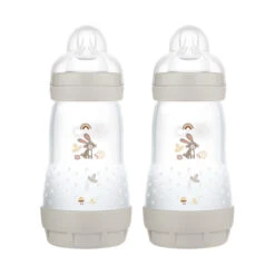 MAM Easy Start Anti-Colic Bottle Grey Twin Pack