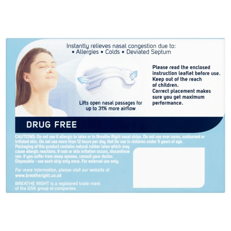 Breathe Right Nasal Strips Clear Small/Medium 5 Breathe Right Nasal Strips Clear Small/Medium - Image 3