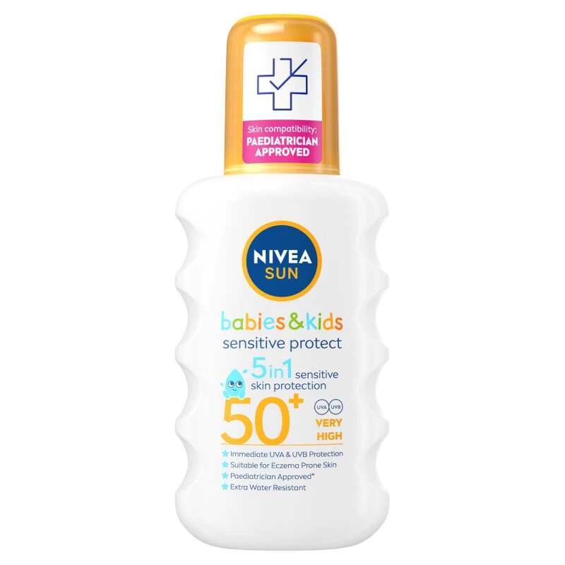 Nivea Sun Babies & Kids Sensitive Protect Spray SPF50+ 3 Nivea Sun Babies & Kids Sensitive Protect Spray SPF50+
