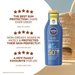 Nivea Sun Kids Protect & Care Lotion SPF50+ 7 Nivea Sun Kids Protect & Care Lotion SPF50+ -Health Care Store Nivea Sun Kids Protect Care Lotion SPF50 1 2
