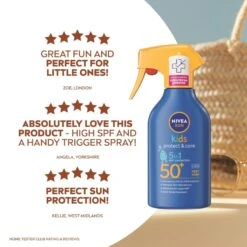 Nivea Sun Kids Protect & Care Sun Spray SPF50+ -Health Care Store Nivea Sun Kids Protect Care Sun Spray SPF50 1 2