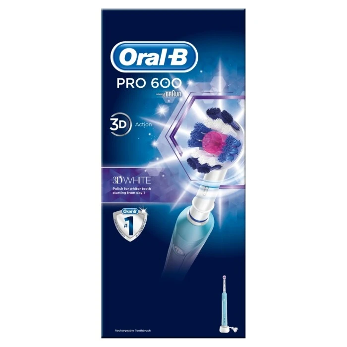 Oral B Power Pro 600 3D White Electric Toothbrush 3 Oral B Power Pro 600 3D White Electric Toothbrush