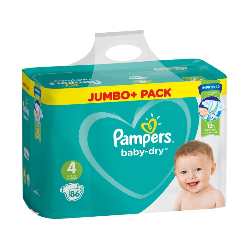 Pampers® Pampers Baby-Dry Size 4 Nappies Jumbo Pack 4 Pampers® Pampers Baby-Dry Size 4 Nappies Jumbo Pack - Image 2
