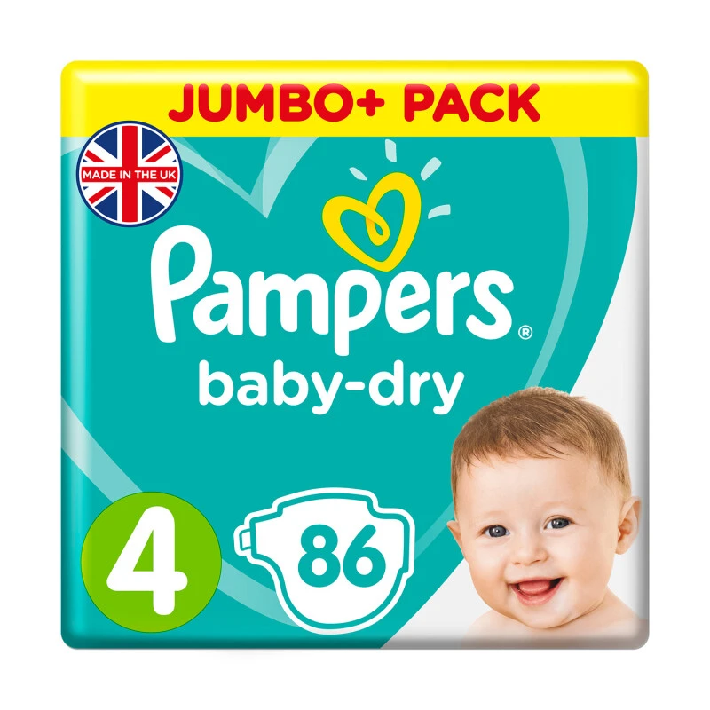 Pampers® Pampers Baby-Dry Size 4 Nappies Jumbo Pack 5 Pampers® Pampers Baby-Dry Size 4 Nappies Jumbo Pack - Image 3