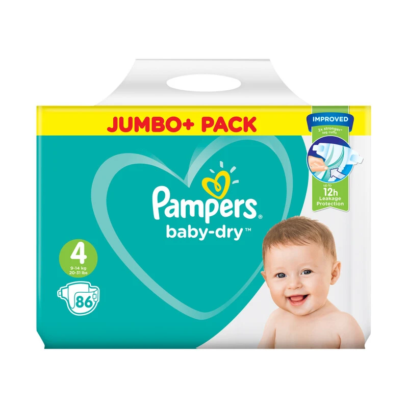 Pampers® Pampers Baby-Dry Size 4 Nappies Jumbo Pack 3 Pampers® Pampers Baby-Dry Size 4 Nappies Jumbo Pack