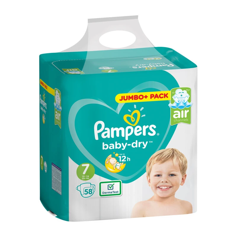Pampers® Pampers Baby-Dry Size 7 Nappies Jumbo Pack 4 Pampers® Pampers Baby-Dry Size 7 Nappies Jumbo Pack - Image 2