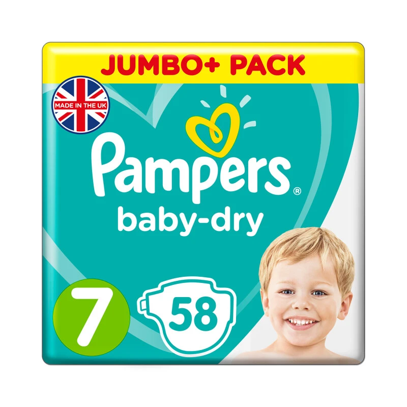 Pampers® Pampers Baby-Dry Size 7 Nappies Jumbo Pack 5 Pampers® Pampers Baby-Dry Size 7 Nappies Jumbo Pack - Image 3