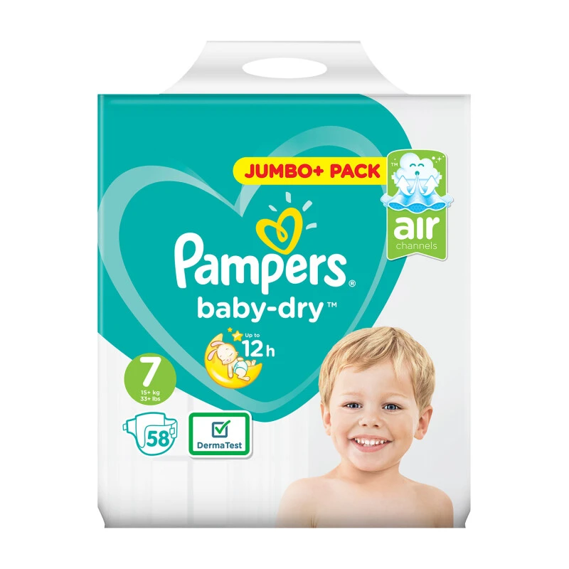 Pampers® Pampers Baby-Dry Size 7 Nappies Jumbo Pack 3 Pampers® Pampers Baby-Dry Size 7 Nappies Jumbo Pack