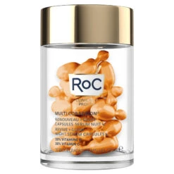 RoC Multi Correxion Revive & Glow Night Serum -Health Care Store RoC Multi Correxion Revive Glow Vitamin C Night Serum Capsules 30 1