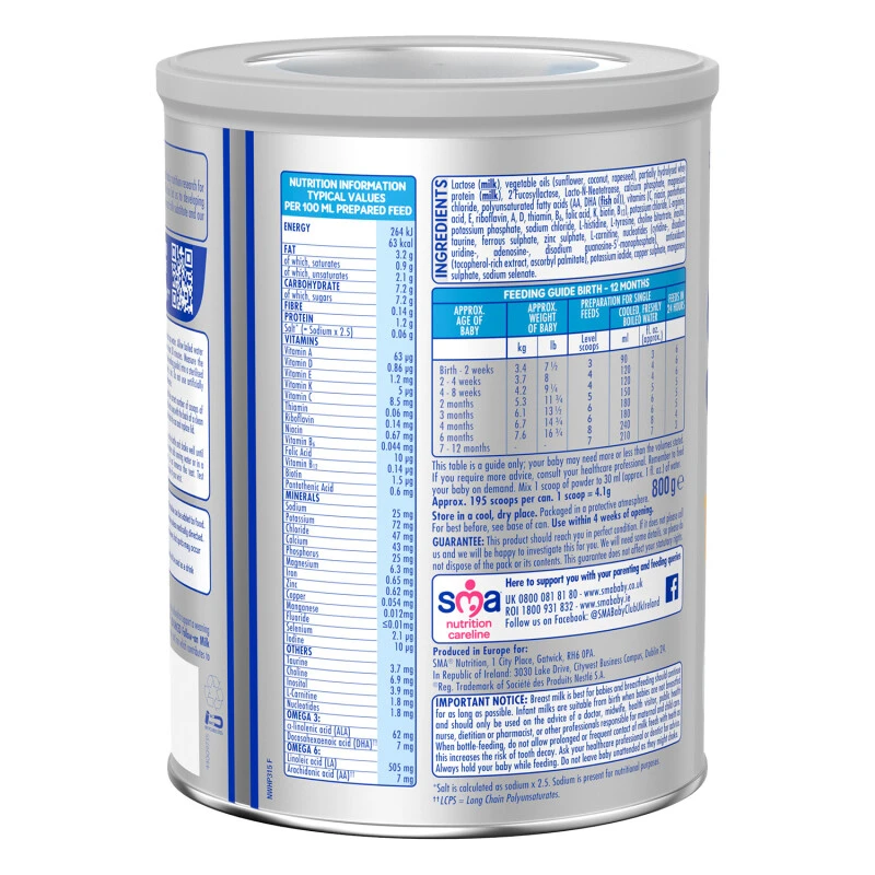 SMA Advanced First Infant Milk From Birth 4 SMA Advanced First Infant Milk From Birth - Image 2