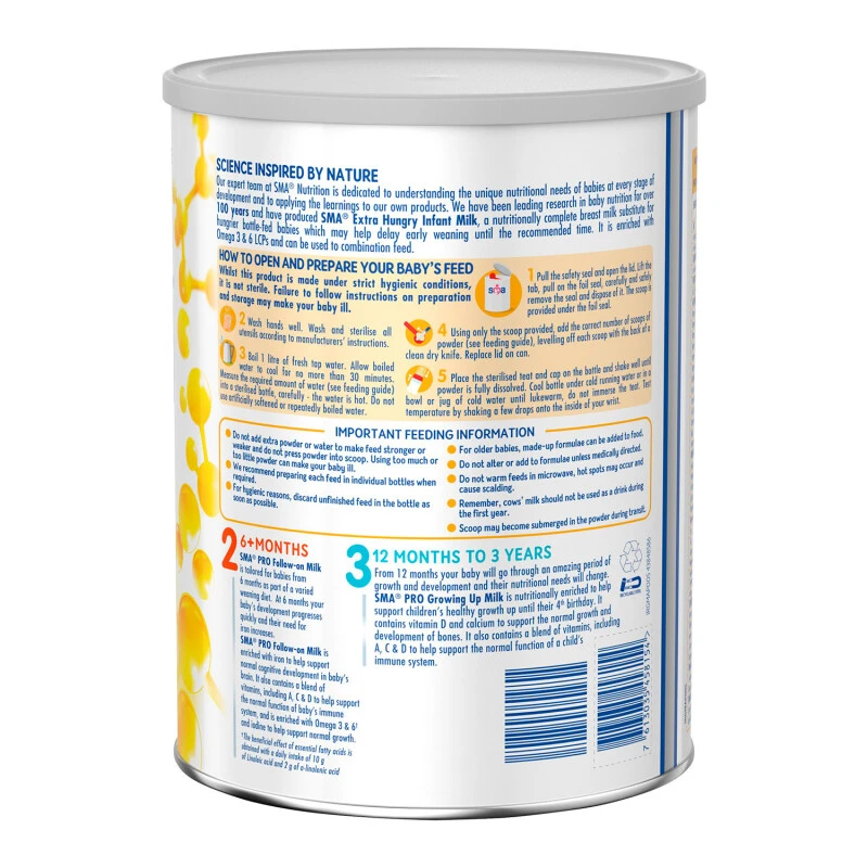 SMA Extra Hungry Infant Milk From Birth 5 SMA Extra Hungry Infant Milk From Birth - Image 3