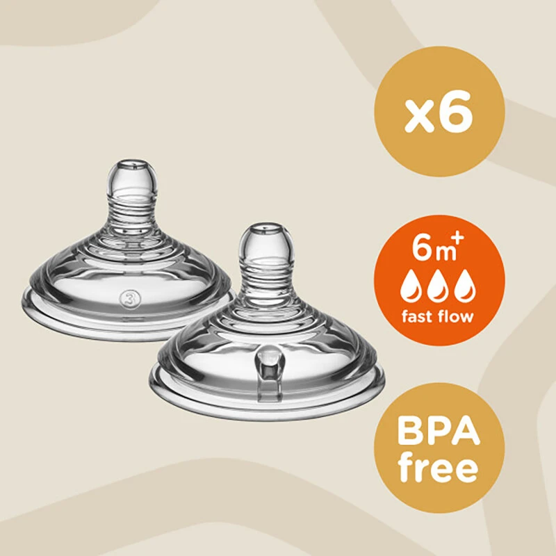 Tommee Tippee Closer To Nature Fast Flow Teats 4 Tommee Tippee Closer To Nature Fast Flow Teats - Image 2