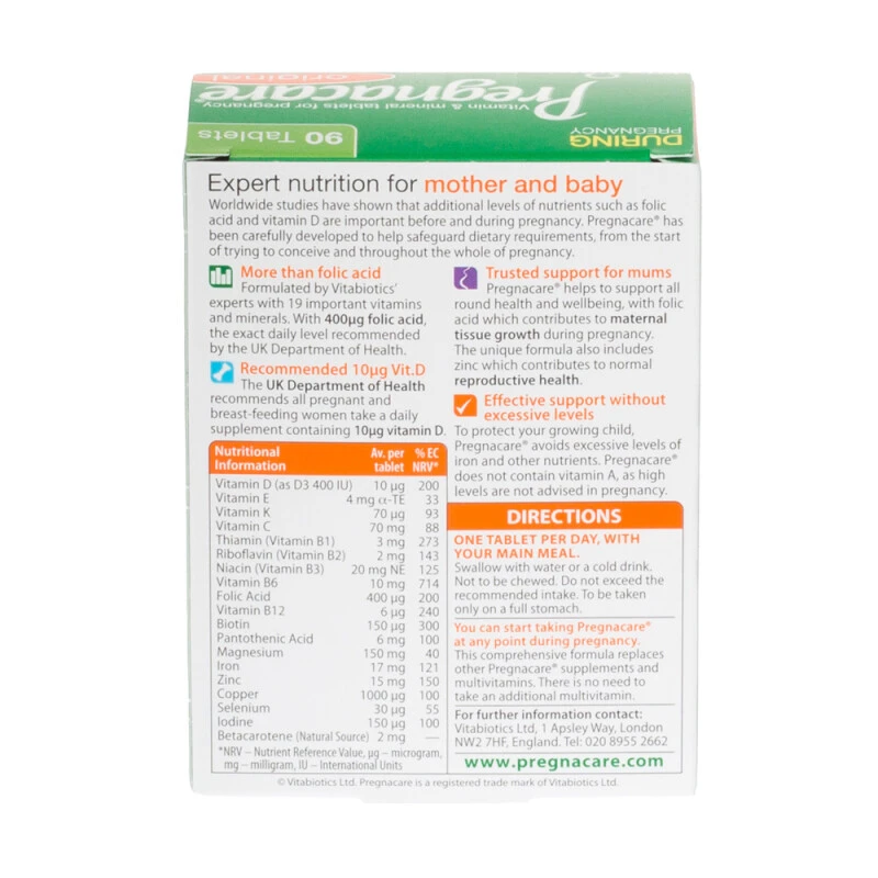 Vitabiotics Pregnacare Original 4 Vitabiotics Pregnacare Original - Image 2