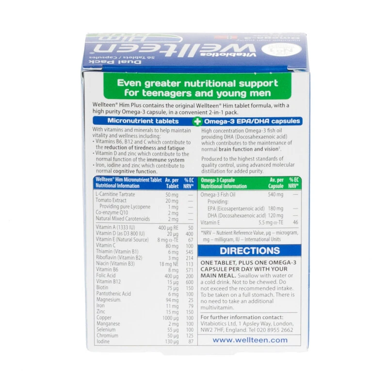 Vitabiotics Wellteen Him Plus 4 Vitabiotics Wellteen Him Plus - Image 2